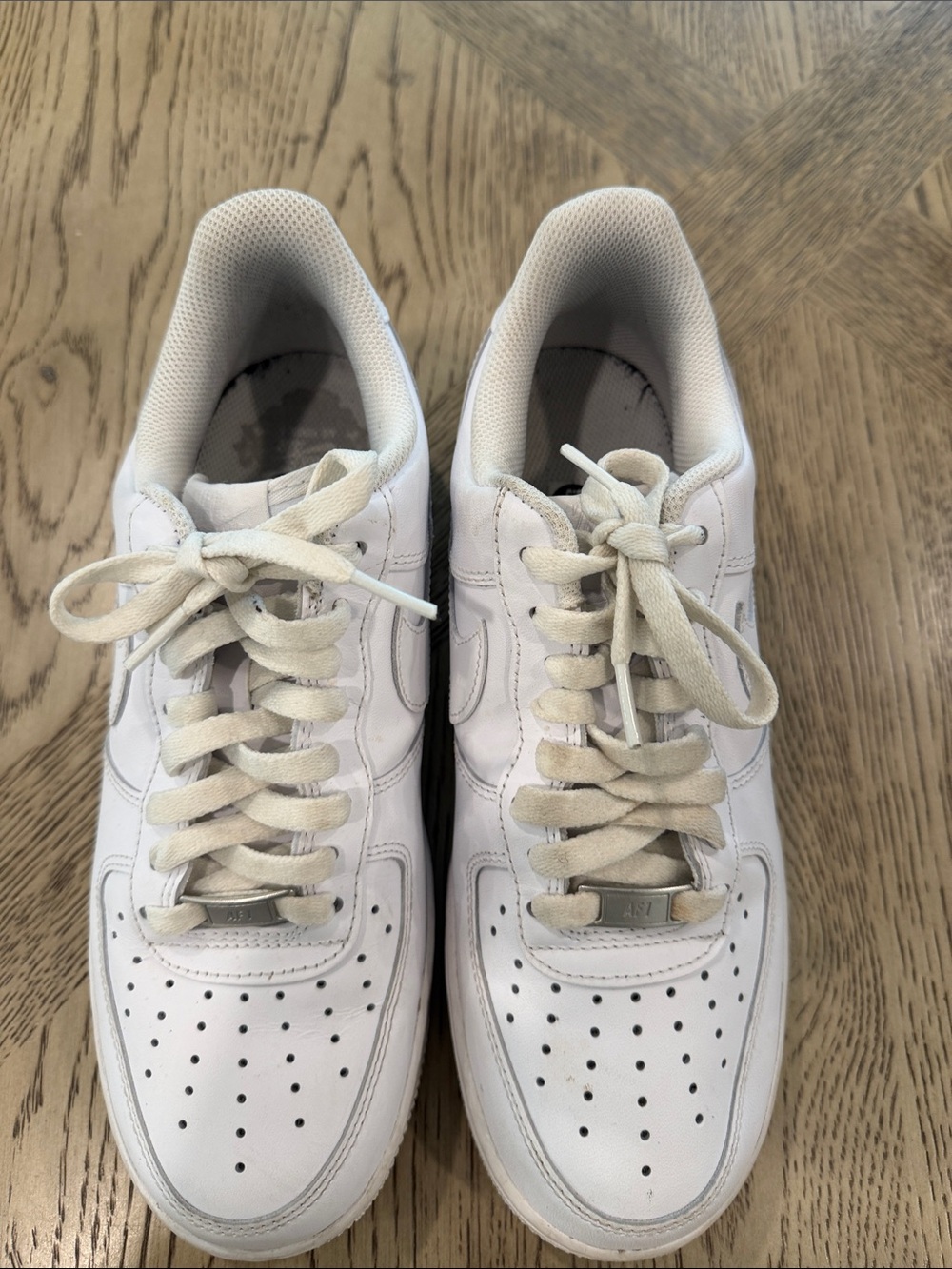 Men's Air Force 1 White Leather Casual Sneakers